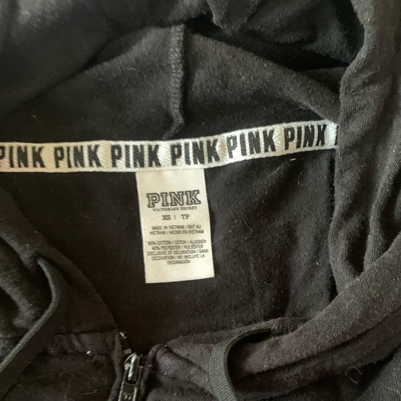 PINK victoria secret black zip up - Picture 2 of 2